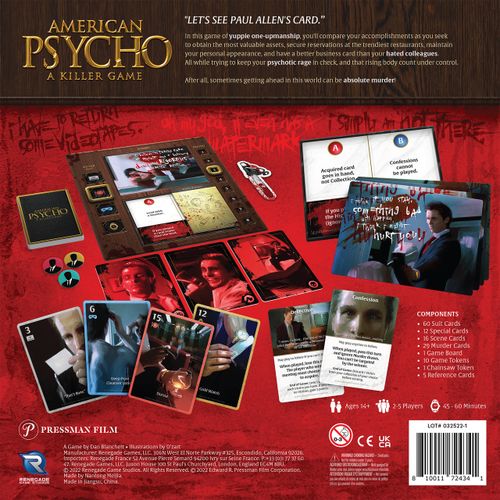 Board Game: American Psycho: A Killer Game